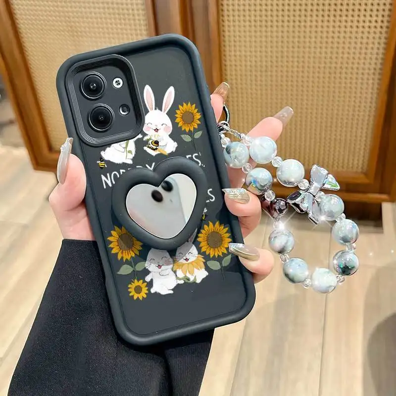 Chic Sunflower Phone Case Set with Lanyard and Stand - 3 Piece Bundle