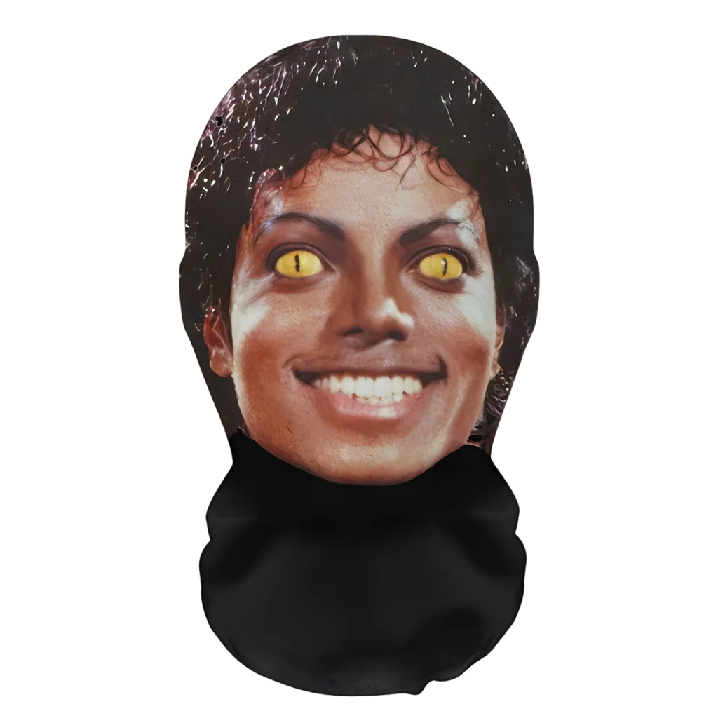 3D Printed Realistic Face Mask - Elastic Mesh Full Face Cover for Cosplay and Role Play