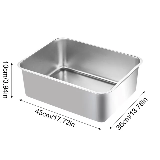 New Stainless Steel Cat Litter Box Large Capacity Easy To Clean Cat Toilet High Sided Cat potty Cat 6