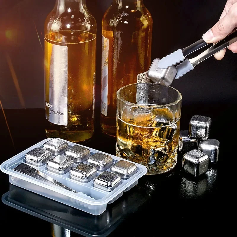 ice cube metal, 5/9/13pcs/Set Chilling Stones for drink Whiskey Wine Wine Cooling Cube Chilling Rock kitchens Tool gadgets