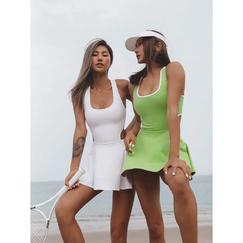 Women's One-piece Sports Dress For Outdoor Running Fitness