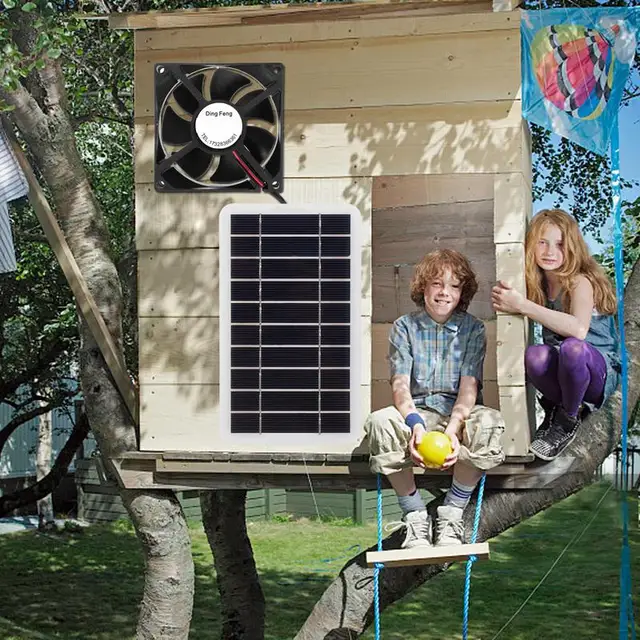 30W Napelemes Panel Ventilátor Mini Kipufogóventilátor Vízálló Kültéri Hordozható Csirkekülekhez - Image 3