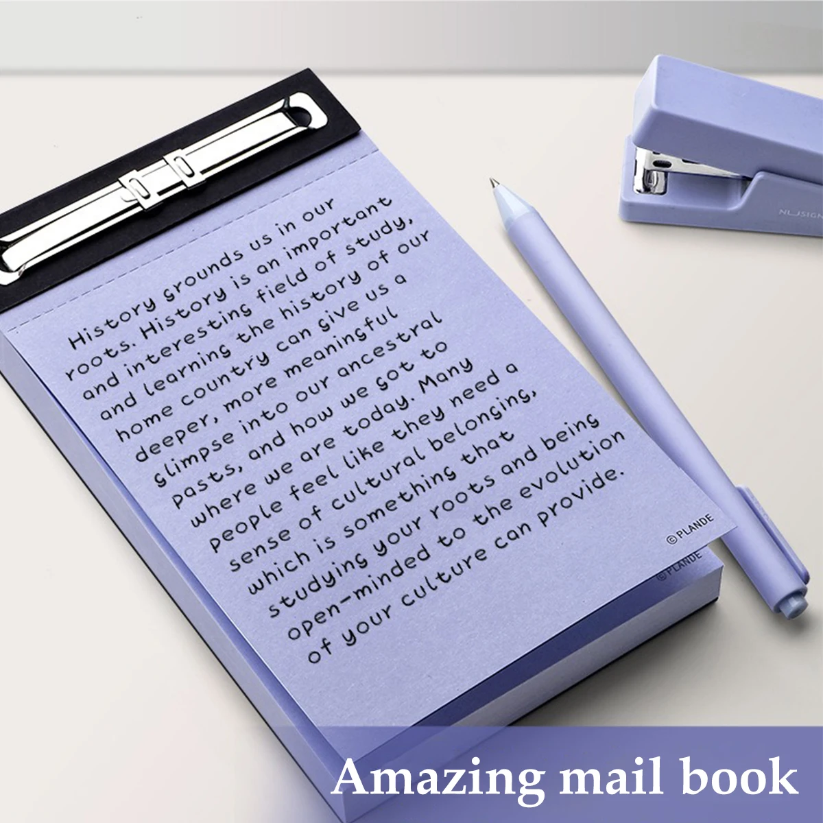 Compact Plande Notebook with 75 Tearable Sheets - Ideal for Student Memos and Personal Notes