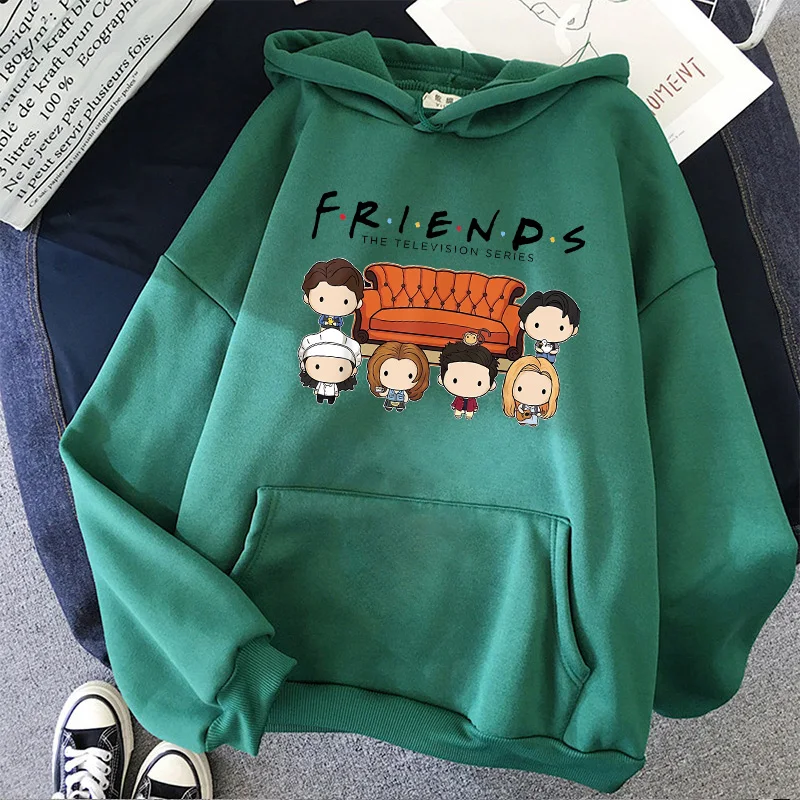 Friends Tv Show Harajuku Funny Cartoon Friends Hoodies Women Ullzang  Graphic Friends 90s Sweatshirt Vintage Anime Hoody Female