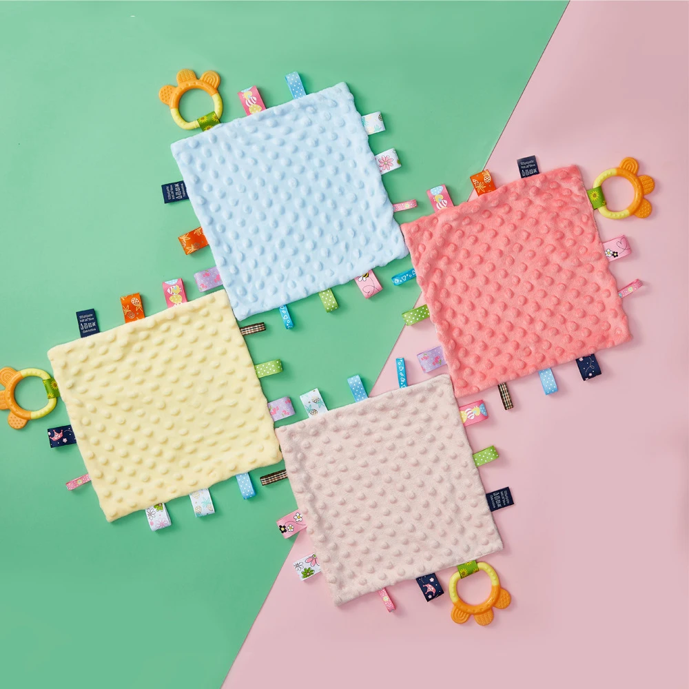 Baby Cotton Comforter Blanket Soft Newborn Peas Label Soothing Towel Cute Kids Sleep Toy Soothe Appease Towel Bibs Saliva Towel 2