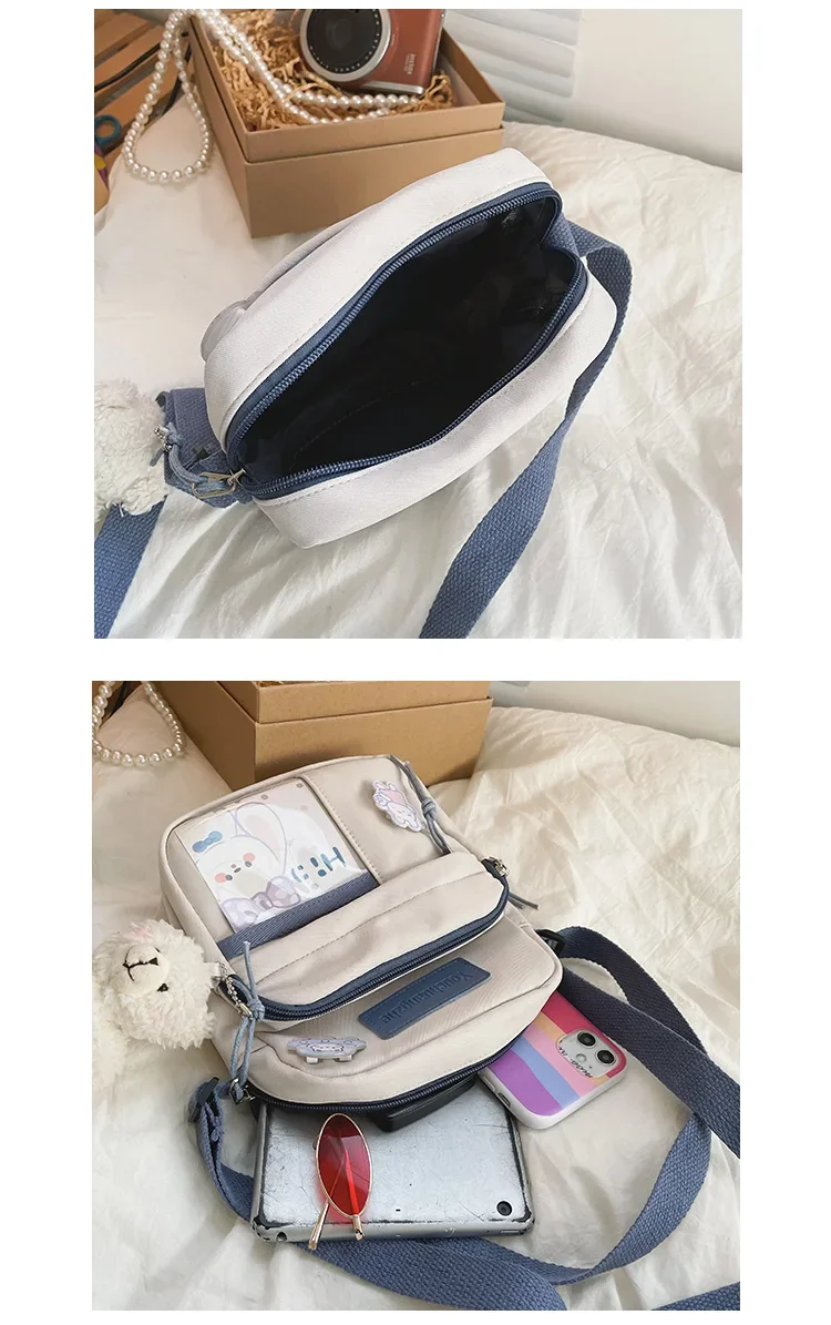 New 2024 Japanese Style Crossbody Bags Kawaii Girls Small Shoulder Bag Transparent Itabag Women Handbags and Purses Phone Bag
