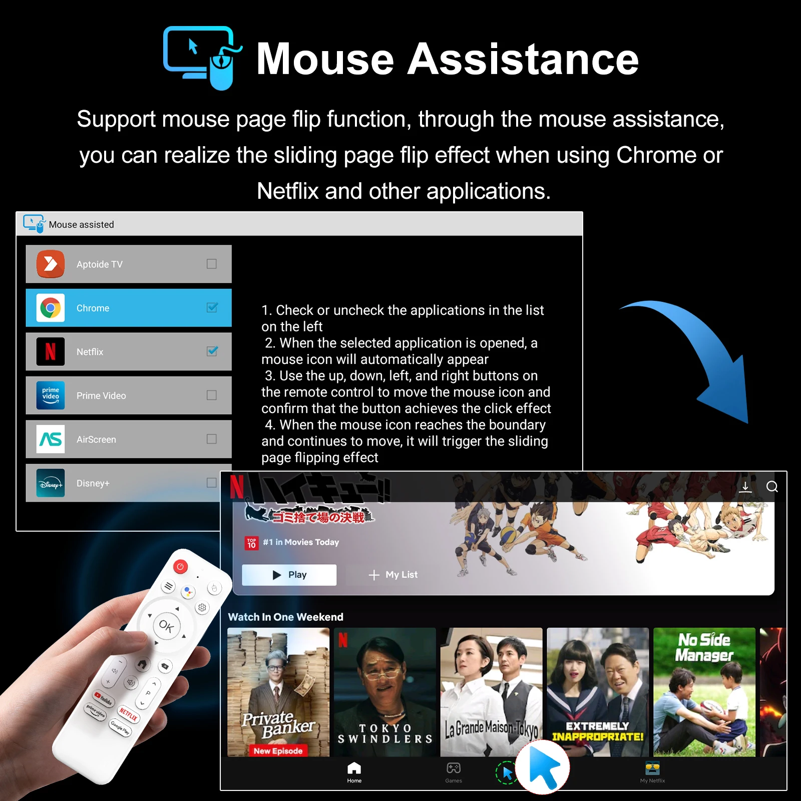 Smart TV Box Android 14.0 H96 MAX M1 Plus RK3528 Mouse Assistant Bluetooth5.4 WI