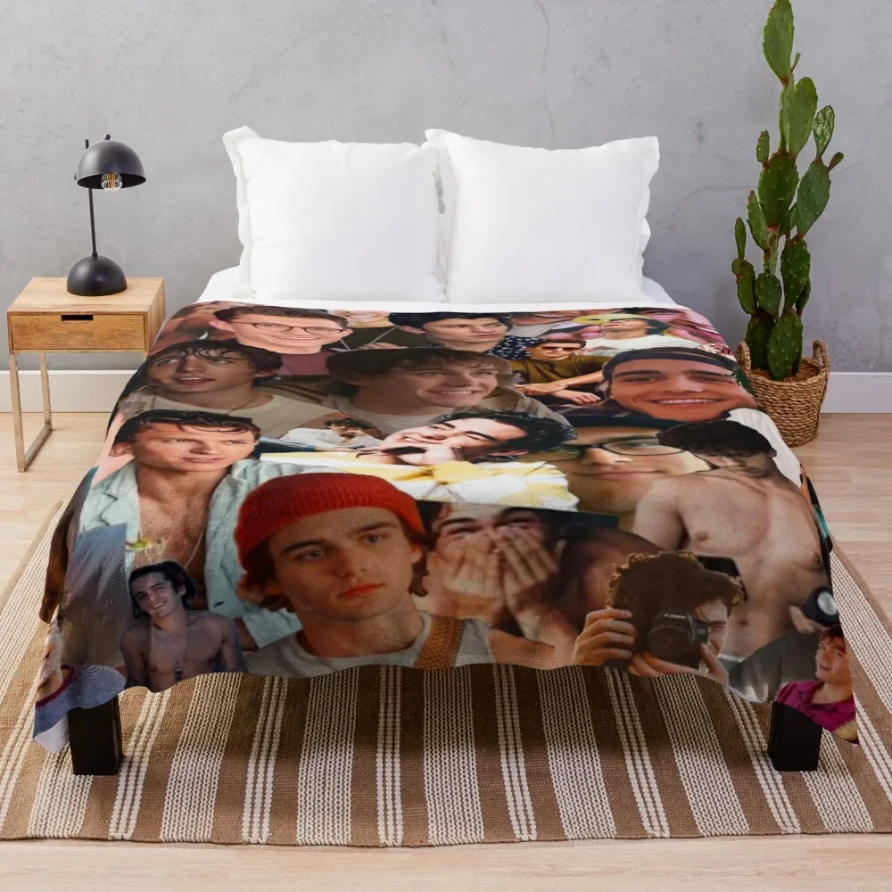 Men collage Throw Blanket Thins Soft Warm Beach Blankets