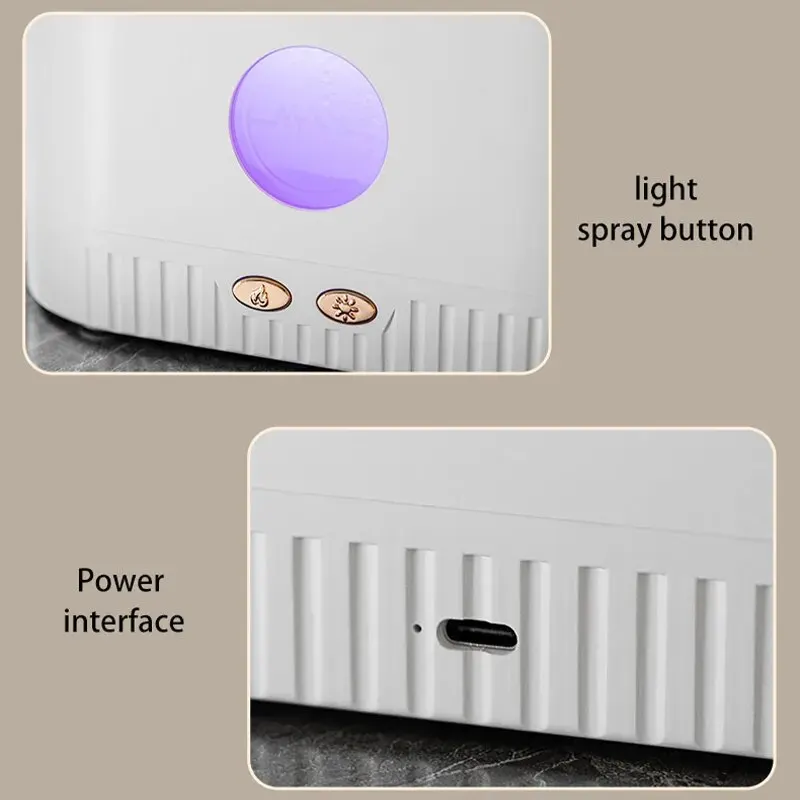 Natural Crystal Salt Flame Aromatic Oil Humidifier Multi-color Essential Oil, Air Diffuser and Flavoring Scent Family Bedroom