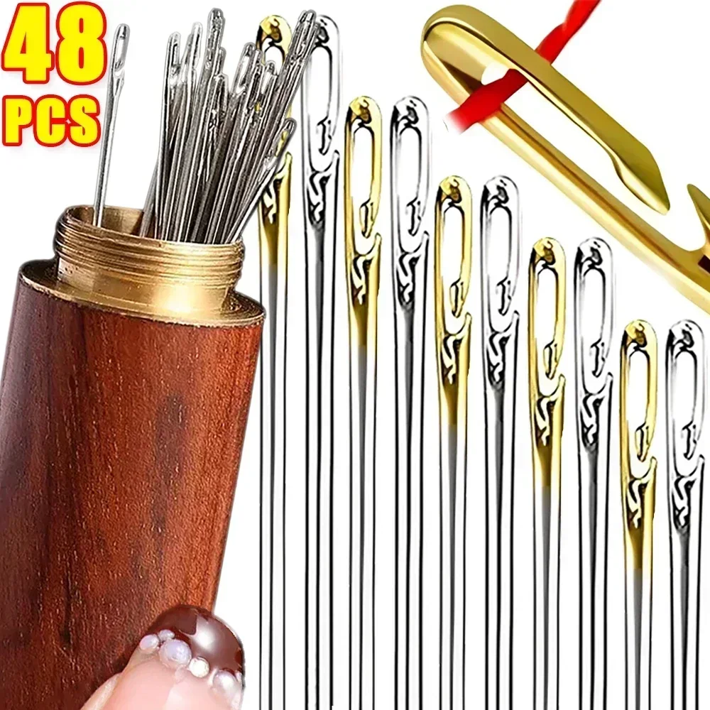 Side Hole Blind Sewing Needles Stainless Steel Elderly Needles Hand ...