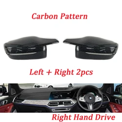 Sleek M Style Car Side Rearview Mirror Cover Cap (RHD-Carbon Pattern)