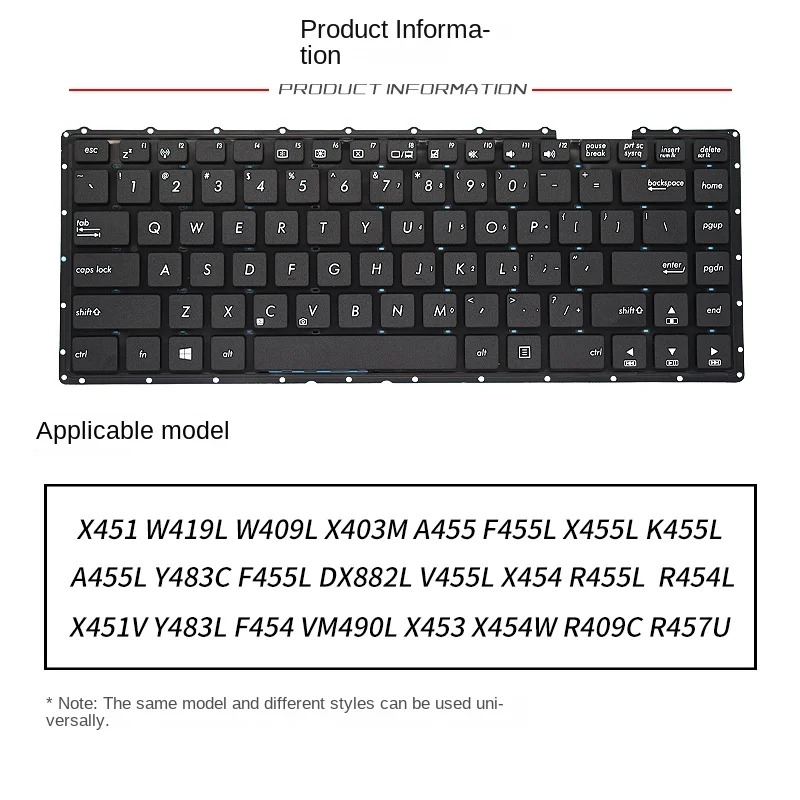 

Сменный Чехол для клавиатуры ноутбука ASUS V455L X454 R455L X455L R454L X451V Y483L F454 VM490L