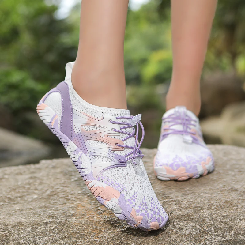 Men Women Anti-slip Aqua Shoes Sneakers Quick Dry Swimming Footwear Unisex Outdoor Breathable Upstream Beach Shoes 35-46#