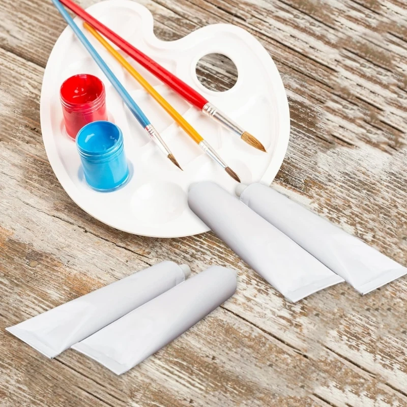 10pc 알루미늄 아티스트 페인트 컨테이너 아크릴 구 아슈 수채화 물감을 보관하기위한 보안 뚜껑이있는 재사용 가능한 튜브 최고 판매