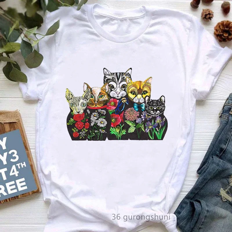 Russian Doll T-Shirt Women'S Clothing 2024 Funny Summer Fashion Tshirt Femme White Casual T Shirt Female Harajuku Shirt