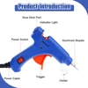 20W Hot Melt Glue Gun Industrial Mini Guns Thermo Electric Mini Heat Temperature Thermo Electric Repair Tool with Glue Sticks 5