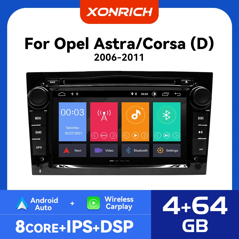 Carplay Android 14 2 Din Car Dvd Multimedia Per Opel Vectra C Zafira B Corsa D C Astra H G J Meriva Vivaro 4Gb Radio Dsp Rds Ips