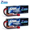 1/2units Zeee 5200mAh 7.4V 50C Lipo Batteries for RC Car 2S RC Lipo Battery with T Plug For RC Drone Car Truck Helicopter Boat 1