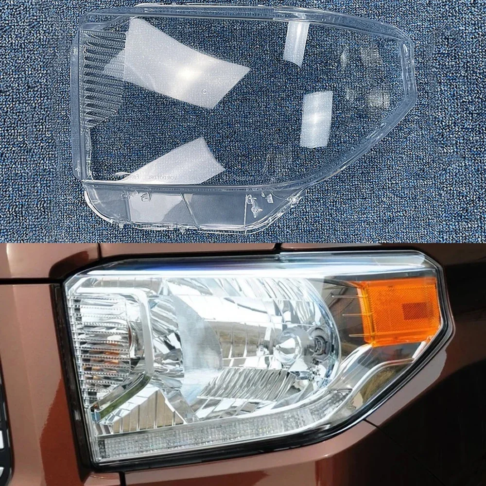 ForToyotaTundraAutoHeadLightCapsCarHeadlightCoverTransparent