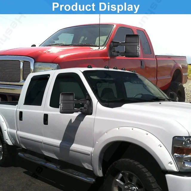 مرايا سحب أزواج لـ F250 ، F350 ، F450 ، F550 ، قوة فائقة ، إشارة دخان ساخنة ،