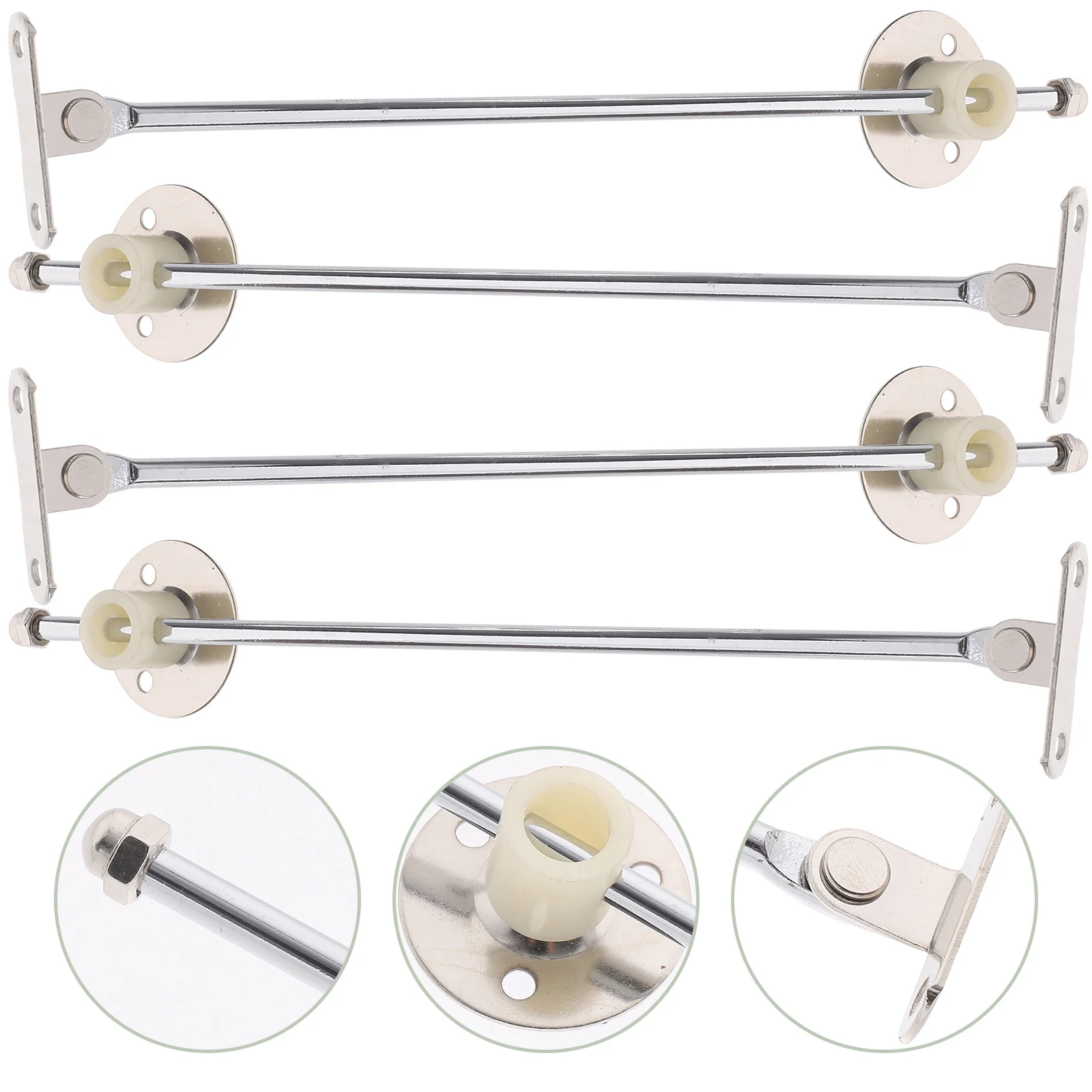 

4 Pcs Cabinet Support Rod Soft Close Hinges Lift and Bedside Table Kitchen Drop down Iron Leaf for