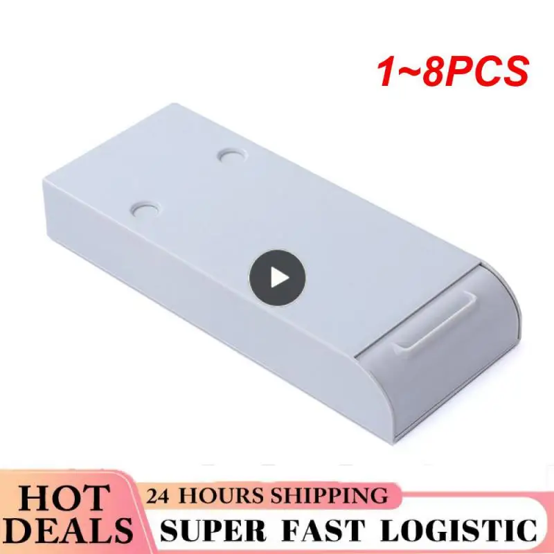

1~8PCS Desk Storage Box Office Storage Stationery Organizer Box Seal Case Table Under Desk Storage Drawer Wall-mounted