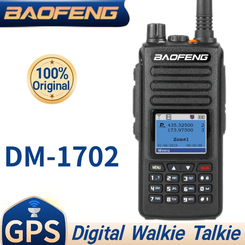 Baofeng Dm-1702 Radio Mobile Digitale Terminale Palmare Vhf E Uhf 1024 Canali Dmr Dual Time Slot Radio Tier 2 Gps Walkie Talkie