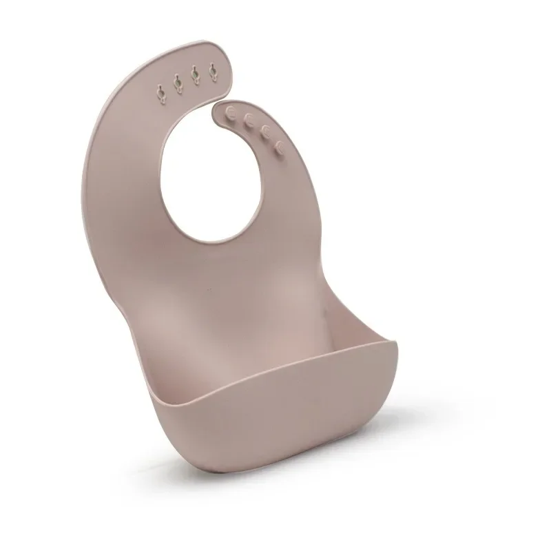 

New Simple Silica Gel Eating Bib Large Saliva Towel Baby Eating Leak-proof Bib Three-dimensional Free Wash