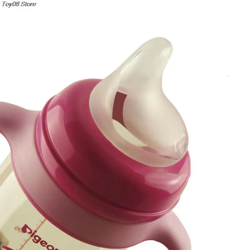 Baby Soft Safety Liquid Silicone Pacifier duckbill Nipple for Wide Mouth Milk Bottle