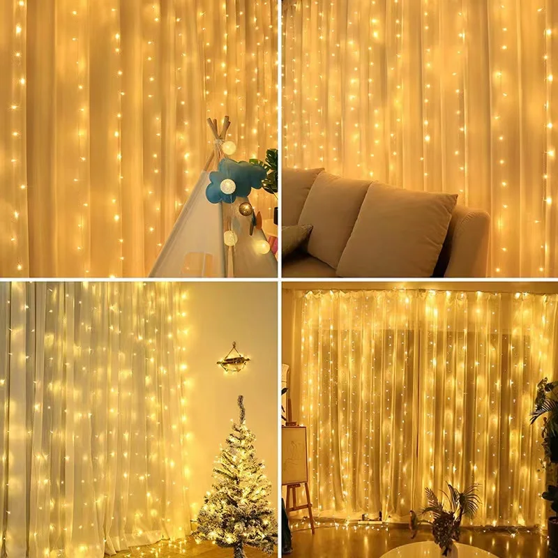 3M/4M/6M LED záclona girlanda víla světel feston s daleký nový rok girlanda vánoce dekorace večírek svatební decoration.