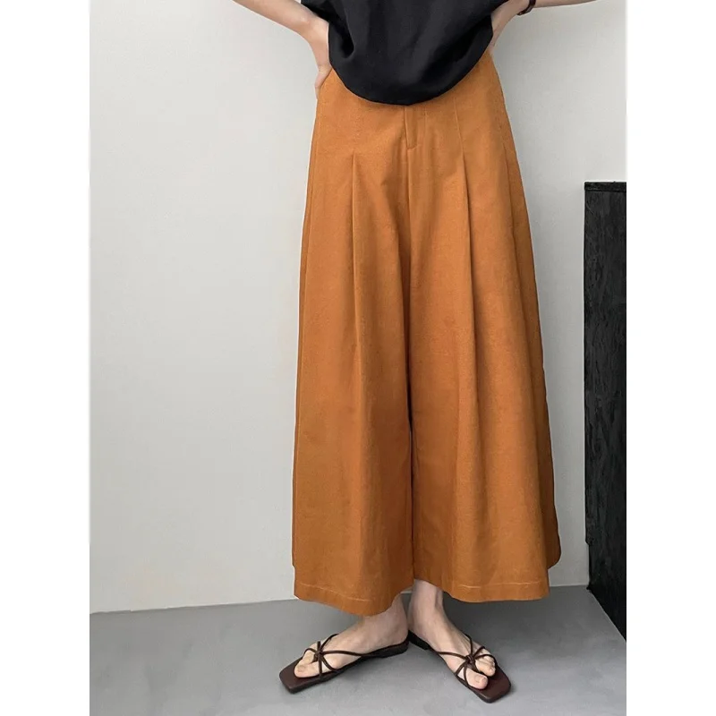 

2023 Cotton and Linen Trousers Praised by All Employees! Lazy Thin Loose Breathable Versatile High Waist Wide Leg Pants for Wome