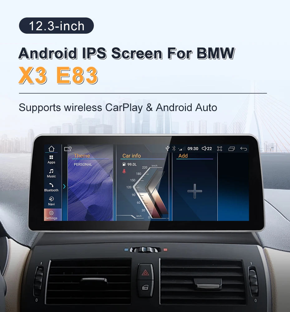 New ID6 ID7 ID8 UI 12.3inch Android System Wireless Carplay AUTO For BMW X3 E83