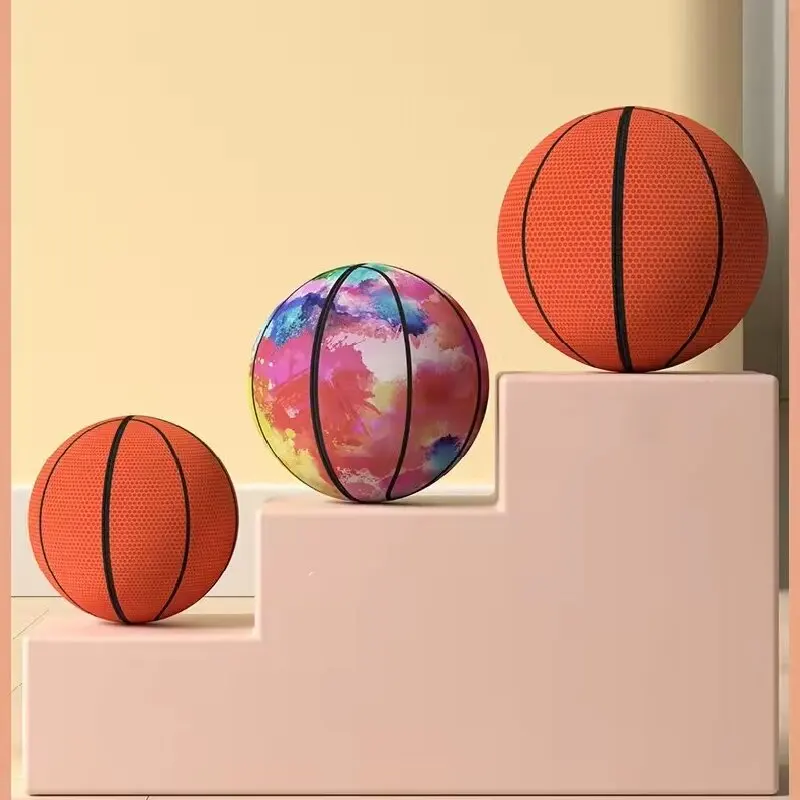 실내용 무소음 농구공 천 커버 부드럽고 고탄성 폼 무소음 스포츠볼 고밀도 스포츠볼