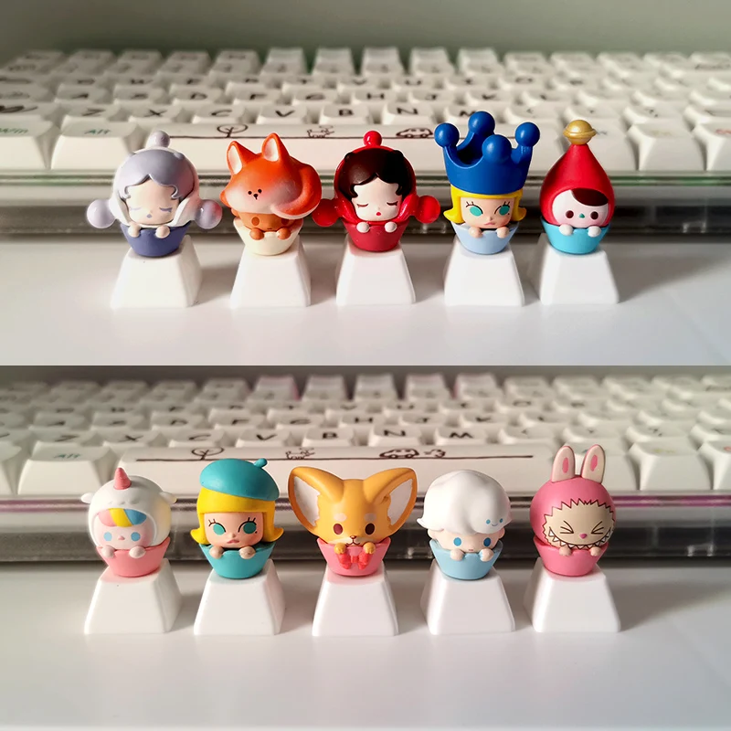 

DIY Personality Cute Cartoon Keycap Creative Translucent R4 ESC OEM Height Cross Axis Mechanical Keyboard Cap Pink