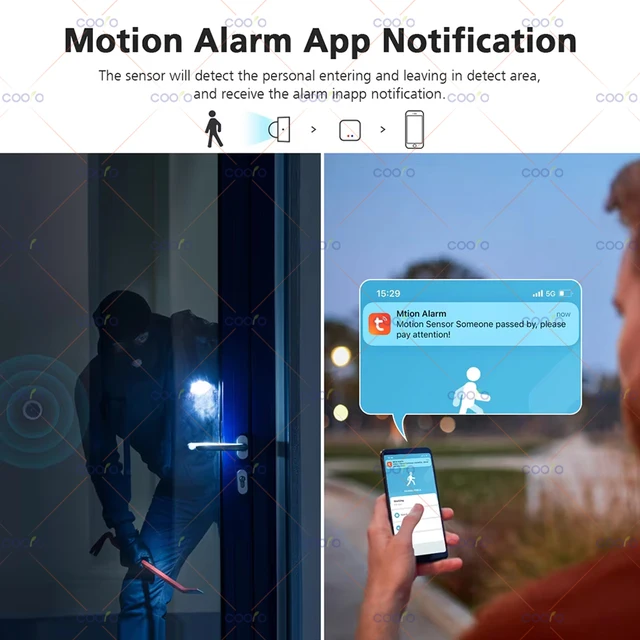 Tuya 2 in 1 Zigbee Mini PIR Motion Detector +Bright Lux Light Passive Infrared Security Burglar Alarm Sensor App Remote Control 4