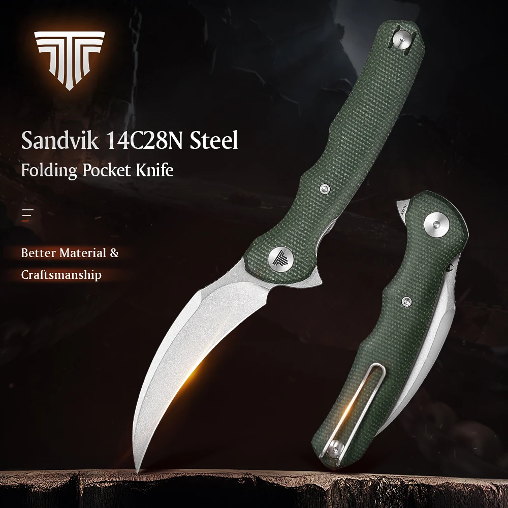 TRIVISAHawkbillFoldingKnifeforMenEDCPocketPikalKnifewithClip