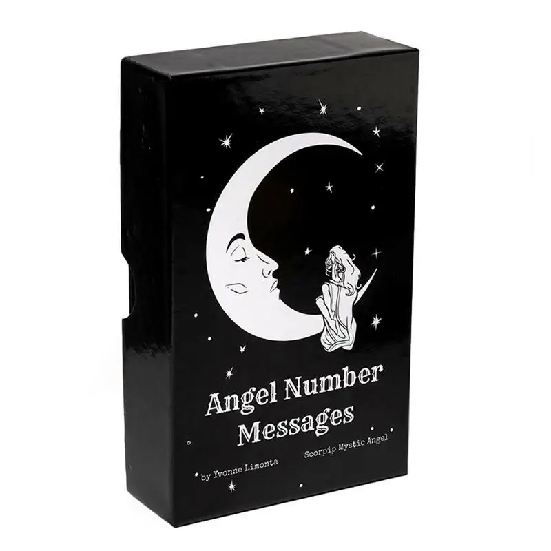 

Angel Number Messages Tarot Cards Deck Future Telling Game Oracle Cards With Colorful Box Oracle Cards Divination Fate Card 44PC