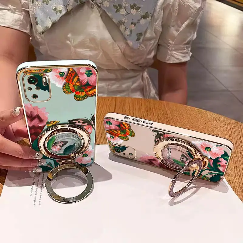 Colorful Butterflies Plating Phone Case