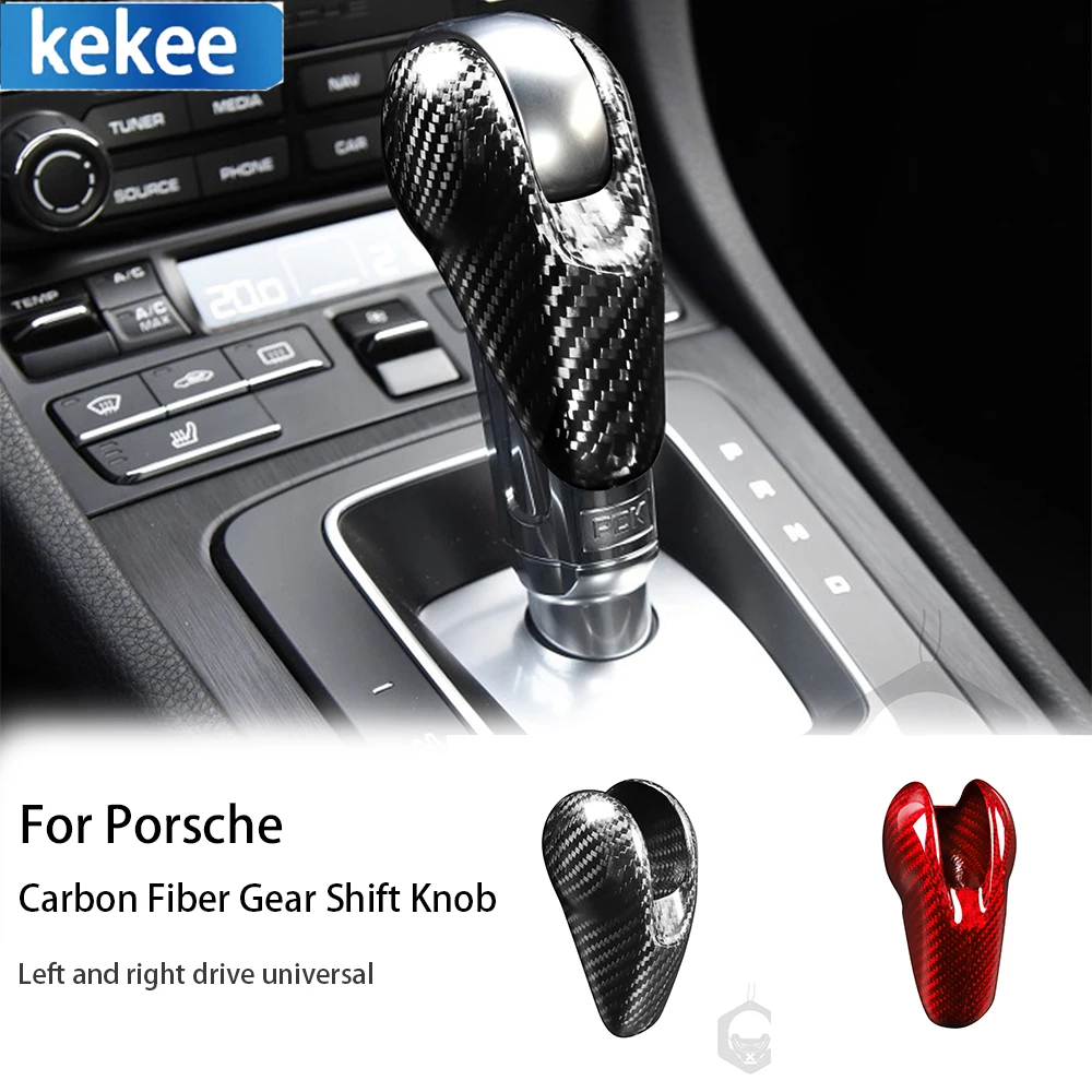 Real Carbon Fiber Gear Shift Knob Cover Trim For Porsche MACAN - Foto 4
