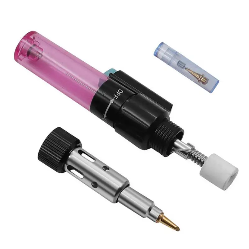 

1300 CelsiusButane 4 In 1 Portable Soldering Iron Kit Welding Pen Burner Blow Torch Gas Soldering Iron Cordless Butanes Tip Tool