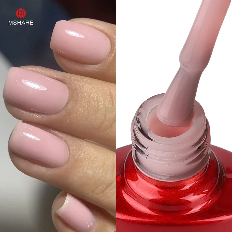 Milky Pink Glitter Camouflage Gel Nail Polish - 10ml UV LED Soak Off