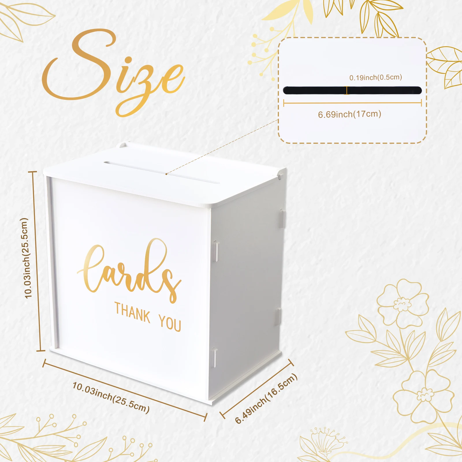 Wedding Card Box for Wedding Reception,Gift Money Envelope Card Box for Party Graduation Birthday Decorations