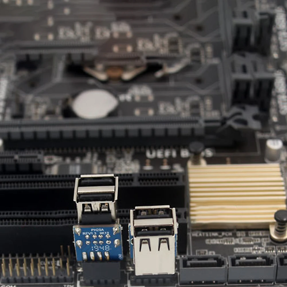 USB 2.0 A 타입 암 어댑터 컨버터 PCB 보드 내부 컴퓨터 커넥터, 마더 보드 헤더, 2 포트, 9 핀, 10 핀, 1, 2, 3, 4 개