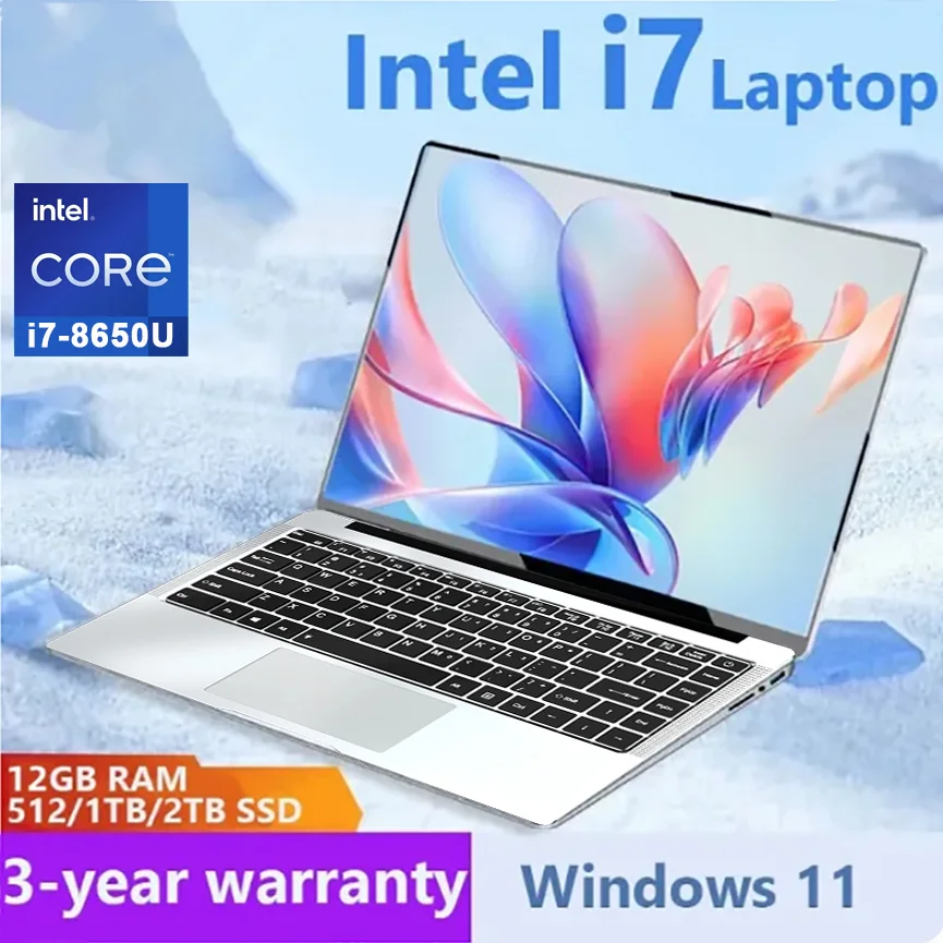 2026 New Office I7 Laptop Intel Core I7-8650U Windows 11 Pro 12GB RAM 1TB/2TB SSD 4K HD Notebook Study Laptops 1