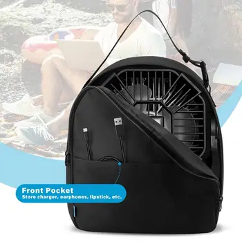 Camping Fan Carry Bag Anti-Drop LED Light Fan Storage Case Electronics Organizer Multipurpose Zippered Pouch For Camping Hiking 1