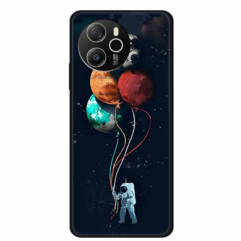 Cartoon Black Silicone Soft TPU Phone Cover - Protective Case
