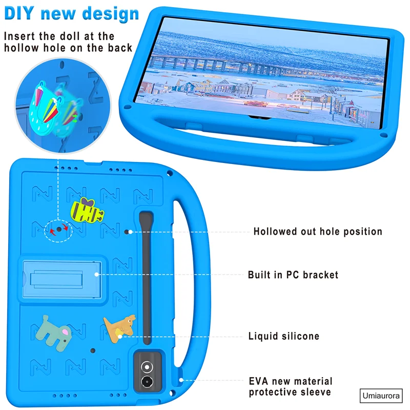 Kids Shockproof EVA Handle Stand Tablet Case