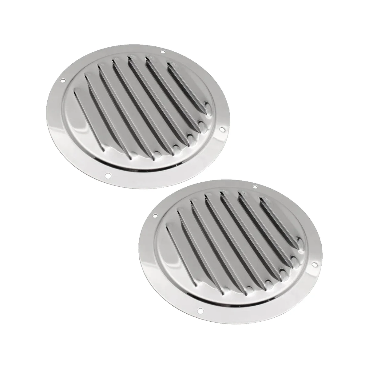 

5Inch Round Louvered Air Vent, 316 Stainless Steel Marine Boat Vent Cover, 2 Pcs