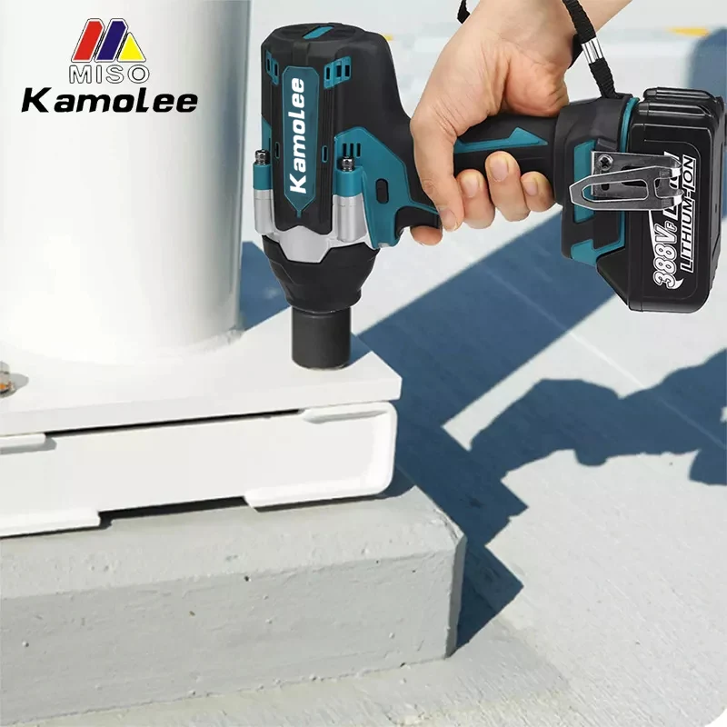 [Strongest Wrench] Kamolee Tool DTW700 1800N.m High Torque Electric Impact Wrench 1/2 Inch Compatible With Makita Battery