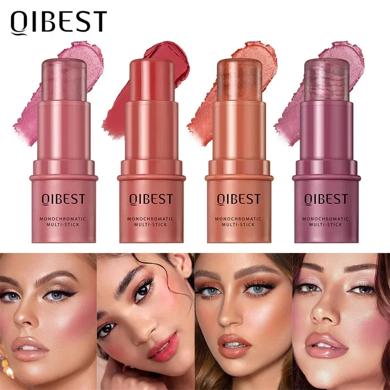 Blush Stick Blush Cream Cream Blusher Facial Blusher 3-in-1 Cheek Blush Stick Lip Tinted Eyes Cheek Lips Brighten Cream Water-resistant Moisturizing Face Contouring Shadow Blusher